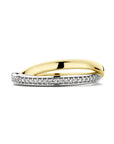 14K Bicolor Geel- En Witgoud Geel/Wit Ring Diamant 0.08Ct H Si 4208967