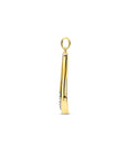 14K bicolor goud geel/wit hanger druppel diamant 0.115ct h si 4208976