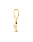 14K bicolor goud geel/wit hanger bloem 4208990