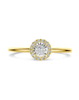 14K Bicolor Geel- En Witgoud Geel/Wit Ring Diamant 0.15Ct H Si 4209000