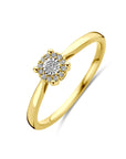 14K Bicolor Geel- En Witgoud Geel/Wit Ring Diamant 0.07Ct H Si 4209008