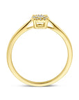 14K Bicolor Geel- En Witgoud Geel/Wit Ring Diamant 0.07Ct H Si 4209008