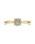 14K Bicolor Geel- En Witgoud Geel/Wit Ring Diamant 0.07Ct H Si 4209008