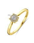 14K Bicolor Geel- En Witgoud Geel/Wit Ring Diamant 0.07Ct H Si 4209008