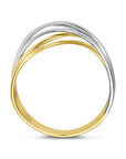 14K bicolor goud geel/wit Ring 14K Bicolor Goud Geel/Wit - 4209021