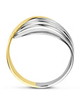 14K bicolor goud geel/wit Ring 14K Bicolor Goud Geel/Wit - 4209025