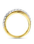 14K bicolor goud geel/wit ring diamant 0.67ct h si - 4209035