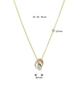 14K tricolor goud collier tricolor 41 - 43 - 45 cm 4300553