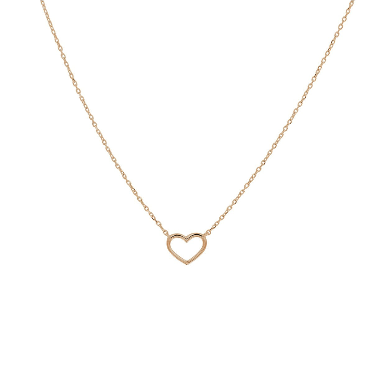 14K Rosegouden Collier hart 0,8 mm 40 - 42 - 44 cm - PSN4401254