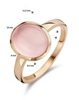 14K Ros√©goud Ring Rozenkwarts 4401441