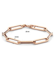 14K Roségoud Armband Paperclip Vierkante Buis 6,0 Mm 19 Cm 4401508