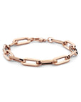 14K Roségoud Armband Paperclip Vierkante Buis 8 Mm 19,5 Cm 4401510