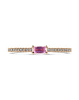 14K Ros√©goud Ring Roze Saffier En Diamant 0.06Ct H Si 4401599