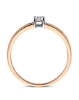 14K Bicolor Geel- En Witgoud Ros√©/Wit Ring Met Zirkonia 4500672