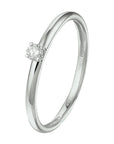 14K Witgouden Met Palladium Ring Diamant 0.09Ct H Si 4600051