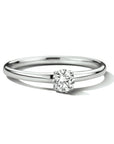 14K Witgouden Met Palladium Ring Lab Grown Diamant 0.25Ct H Si 4600120