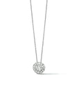 14K witgoud met palladium collier lab grown diamant 40 - 42 - 44 cm 0.33ct h si halo 4600138