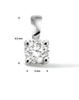 14K witgoud met palladium hanger lab grown diamant 0.25ct h si 4600144