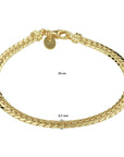 Zilgold (Geelgoud Met Zilverkern) Armband Gourmette 4,7 Mm 19 Cm 5000220