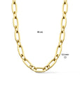 Zilgold (geelgoud met zilverkern) collier anker 5,5 mm 45 cm 5000288