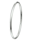 bangle scharnier massief ovale buis 3 mm Zilgold (witgoud met zilverkern)