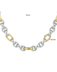 goud met zilver collier anker 6,5 mm 45 cm 5600285