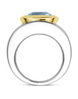 Goud Met Zilver Ring Blauw Topaas 5600292