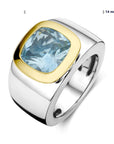 Goud Met Zilver Ring Blauw Topaas 5600292