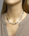 edelstaal collier zirkonia en poli/mat 42 + 3 cm 6504760