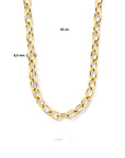 edelstaal collier 8,5 mm 45 cm ion plating 6506043