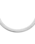 edelstaal collier slang plat 6,3 mm 42 cm 6506070