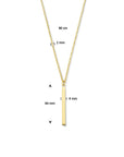 edelstaal collier balkje 60 cm ion plating 6506126