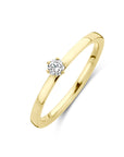 18K Geelgoud Ring Diamant 0.10Ct H Si 7000184