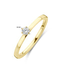 18K Geelgoud Ring Diamant 0.10Ct H Si 7000184