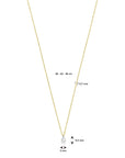 18K geelgoud collier diamant 40 - 42 - 44 cm 0.10ct g si 7000196