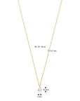 18K geelgoud collier diamant 40 - 42 - 44 cm 0.20ct g si 7000219