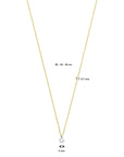 18K geelgoud collier diamant 40 - 42 - 44 cm 0.10ct g si 7000230