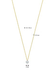 18K geelgoud collier diamant 40 - 42 - 44 cm 0.20ct g si 7000231