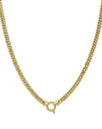 18K geelgoud collier gourmette 5,8 mm 45 cm met groot springslot 7000260