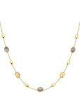 18K geelgoud collier rutiel kwarts 42 - 45 cm 7000286