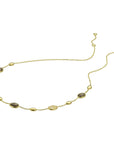 18K geelgoud collier rutiel kwarts 42 - 45 cm 7000286