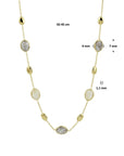 18K geelgoud collier rutiel kwarts 42 - 45 cm 7000286