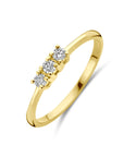 18K Geelgoud Ring Diamant 0.12Ct H Si 7000293