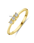 18K Geelgoud Ring Diamant 0.12Ct H Si 7000293