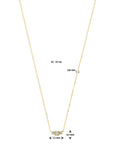 18K geelgoud collier diamant 0.14ct h si 42 - 45 cm 7000301