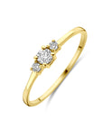 18K Geelgoud Ring Diamant 0.14Ct H Si 7000302