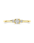 18K Geelgoud Ring Diamant 0.14Ct H Si 7000302