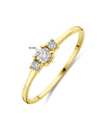 18K Geelgoud Ring Diamant 0.14Ct H Si 7000302