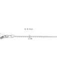 18K witgoud collier anker gediamanteerd 1,1 mm 41 - 43 - 45 cm 7100036