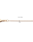 18K ros√©goud collier gourmette 4-zijdes geslepen 1,0 mm 41 - 43 - 45 cm 7400006